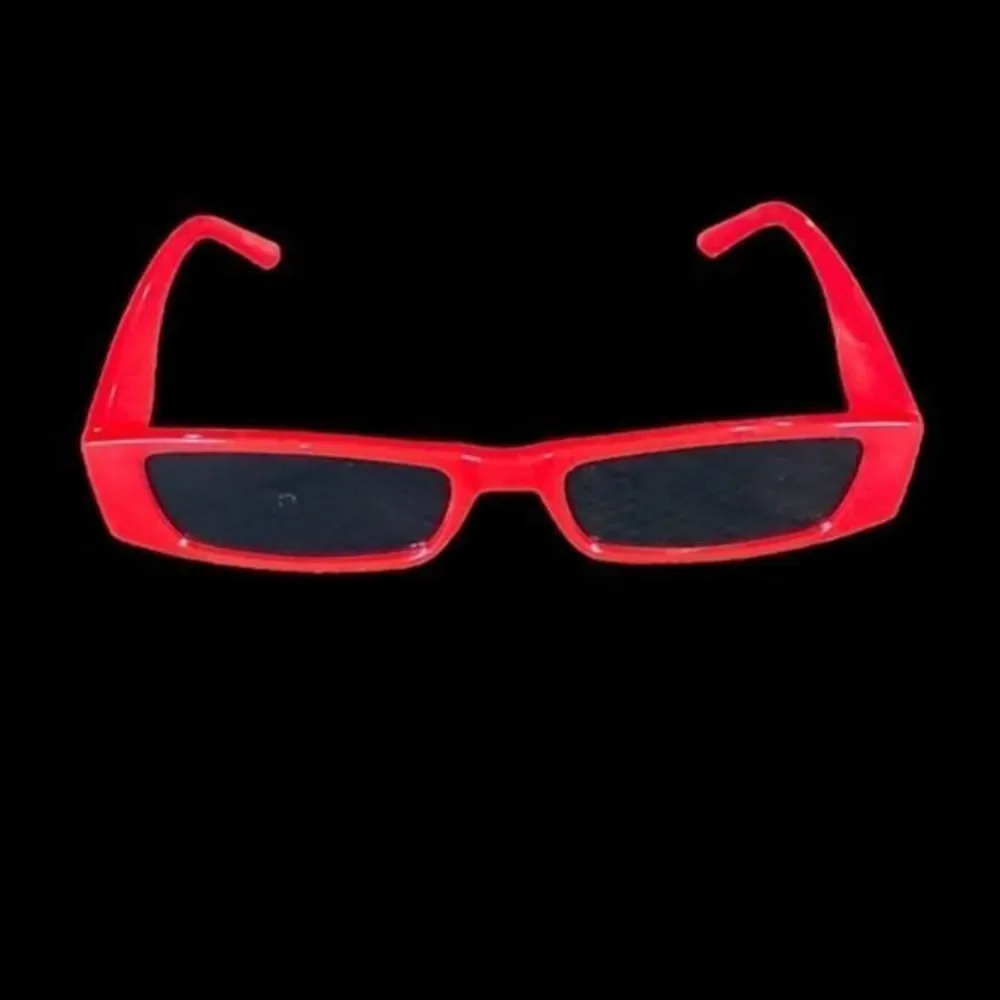Petals & Peacocks Red Retro 70s Sunglasses